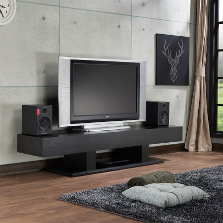Черный трехместный телевизор с длинным шкафом - Черный трехместный телевизор с длинным шкафом